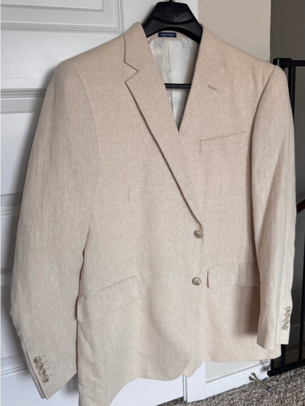 Stafford Light Beige Linen Sport Coat